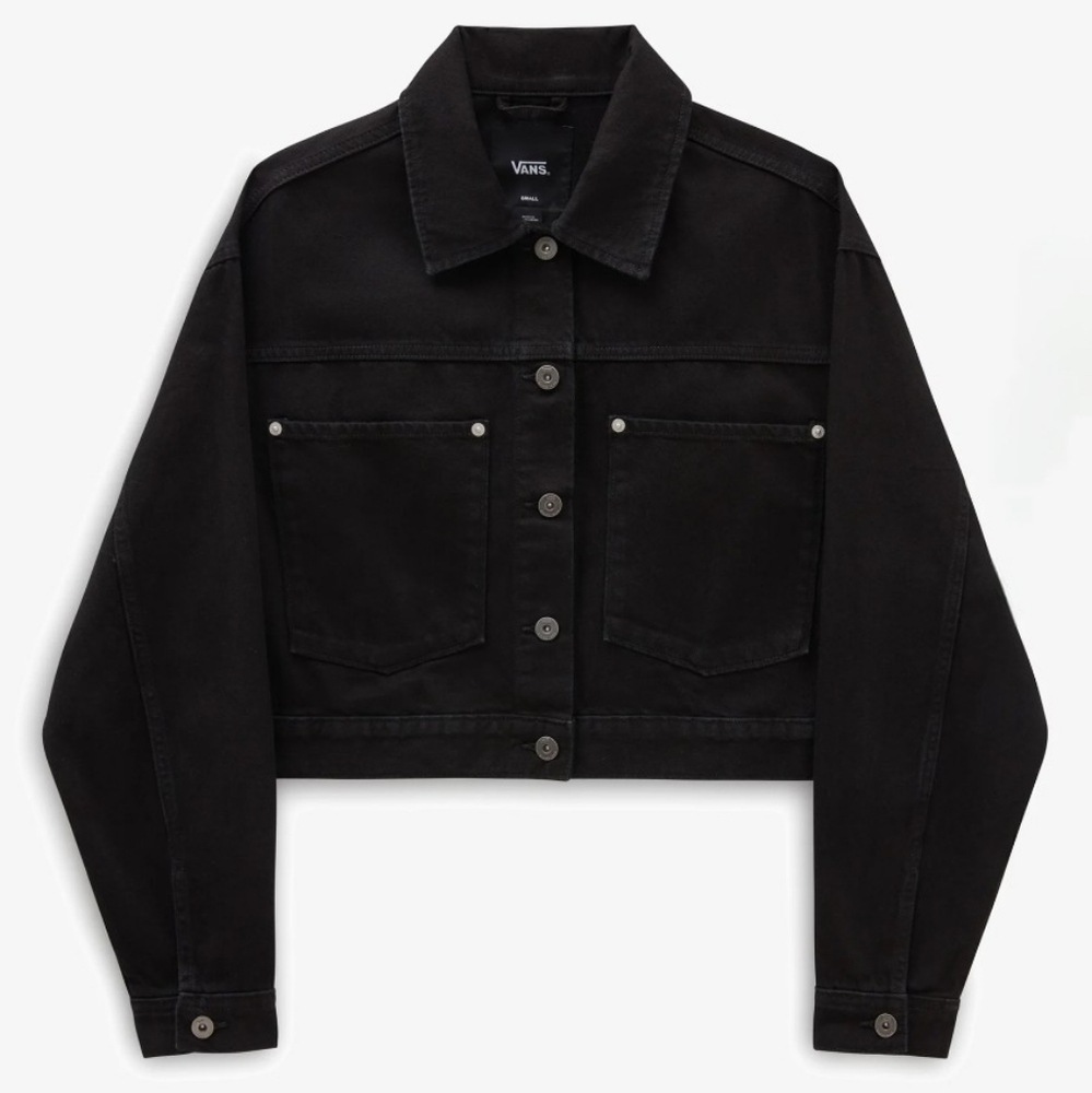 VANS Raynes Crop Trucker Jacket Black